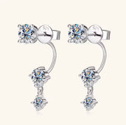 Front Back Double Sided 2 in 1 Pierced Ear