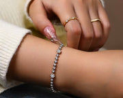 Round Cut Moissanite Bracelet