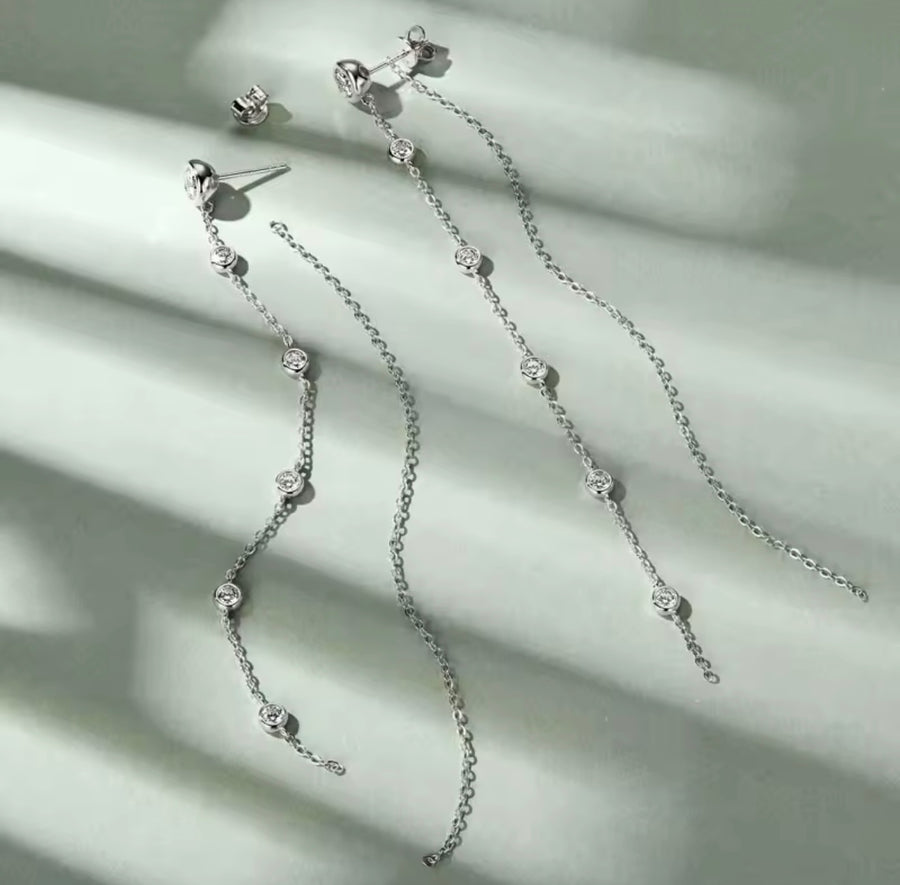 Long Tassel Chain Earring