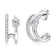 C-shaped Stud Earrings