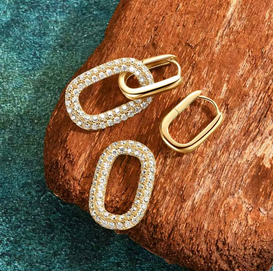 1.7mm Shiny Moissanite Earrings Charm