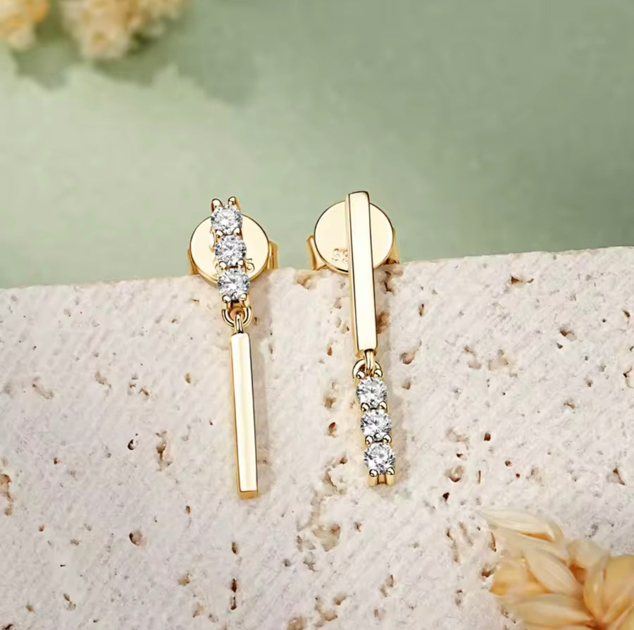 Pendientes Plata 925 Sterling Silver Stud Earring