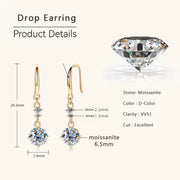 Drop Earrings For Women 6.5mm