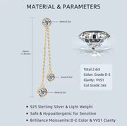 Double Chain Pendant Earrings