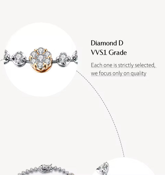 Round Cut Moissanite Bracelet