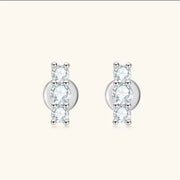 Earrings 3 Stone Moissanite Earring