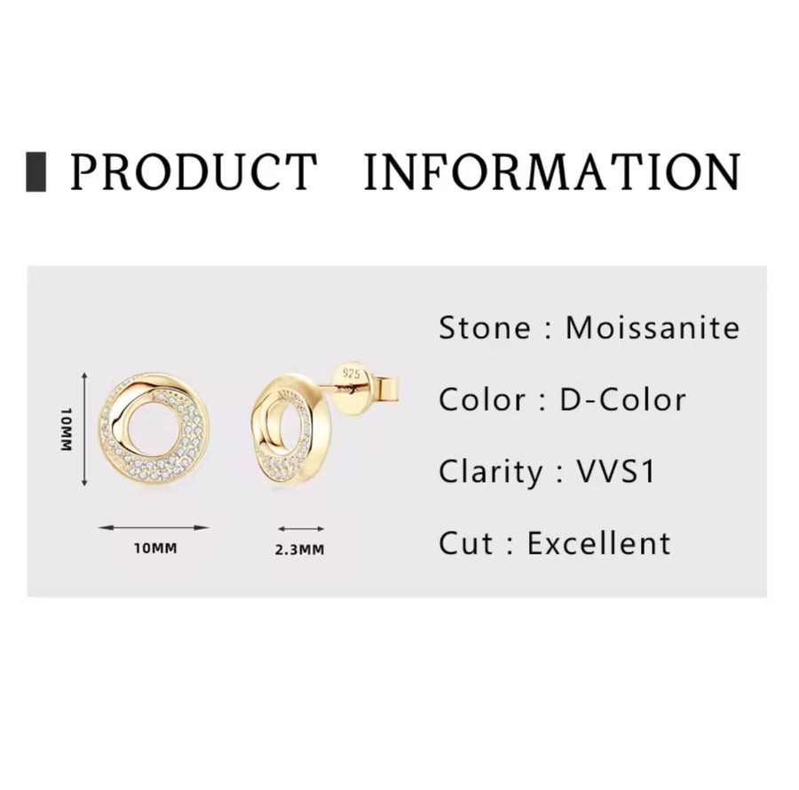 Earrings Pave Setting