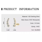 Row Round Bezel Moissanite Earring