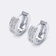 3.2CTTW Princess Cut Moissanite Earring