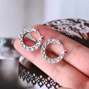 4.0mm Moissanite Huggie Hoop Earrings