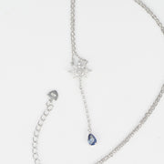 Blue Pear Necklace