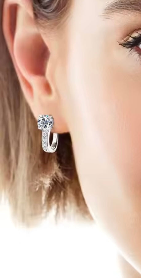 U Shape Hoop Earrings