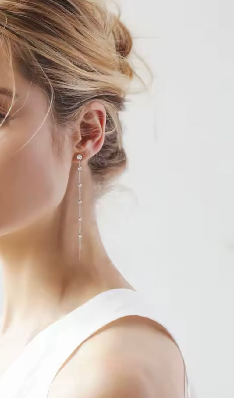 Long Tassel Chain Earring