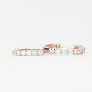 Round Brilliant Hoop Earrings