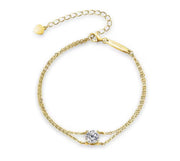1.0CT Round Cut Moissanite Diamond Bracelet 19 cm