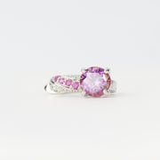 Round Dark Purple Earings
