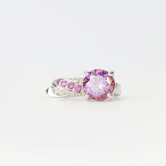 Round Dark Purple Earings