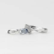 Blue Oval Earrings