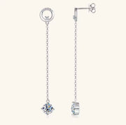 Round Moissanite Drop Earrings Fashion Elegant