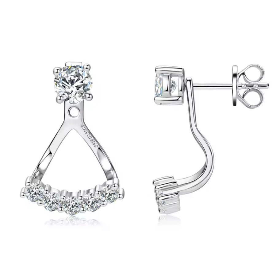 Stud Earrings Front And Back