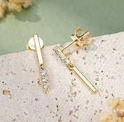 Pendientes Plata 925 Sterling Silver Stud Earring