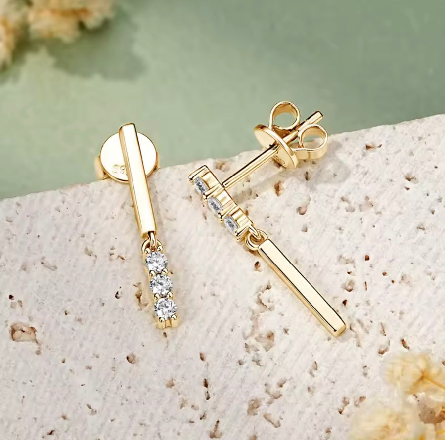 Pendientes Plata 925 Sterling Silver Stud Earring