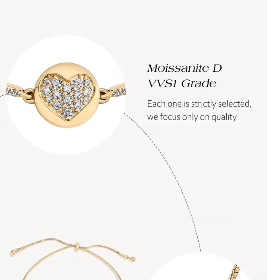 23 Love Full Moissanite Diamond Bracelets