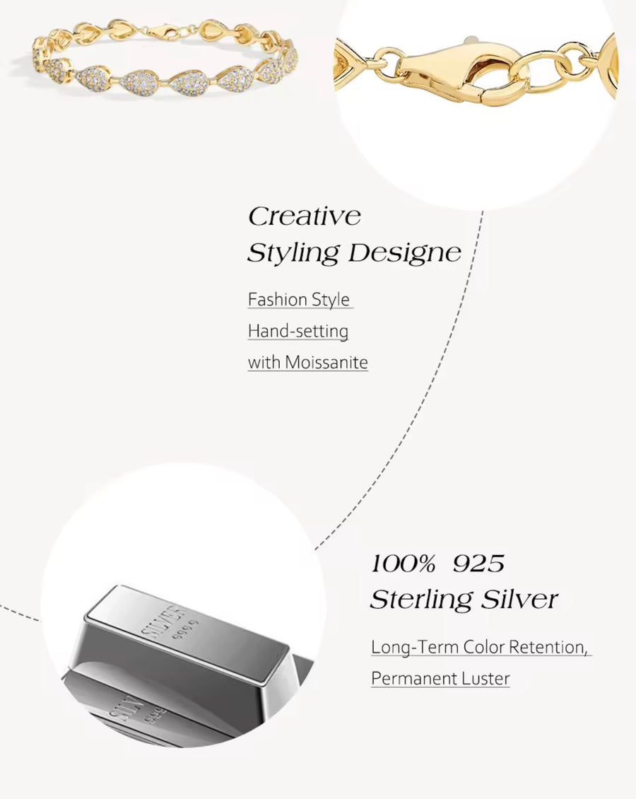 Bracelet for Women Pear Shape