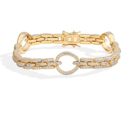 Full Moissanite Diamond Bracelet DVVS1 Round Cut 1.2mm