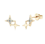 Star Earring Round Cut 2.0mm(0.03ct*2pcs)