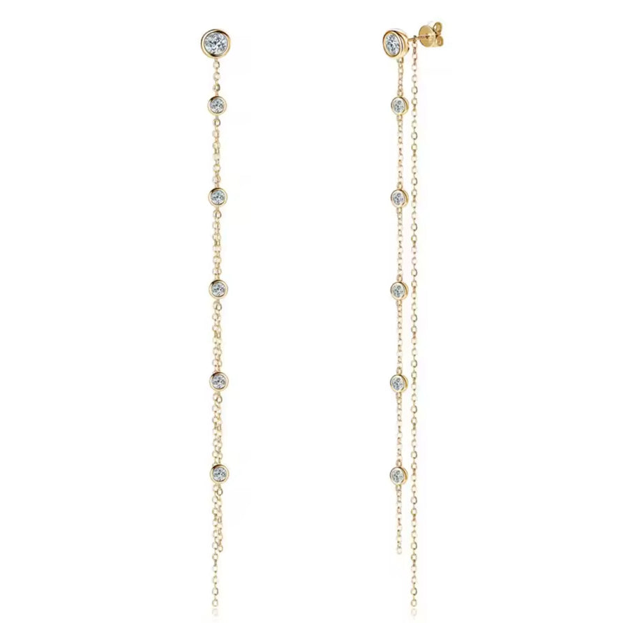 Long Tassel Chain Earring