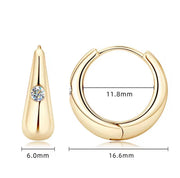 2.5mm Moissanite Hoop Earrings
