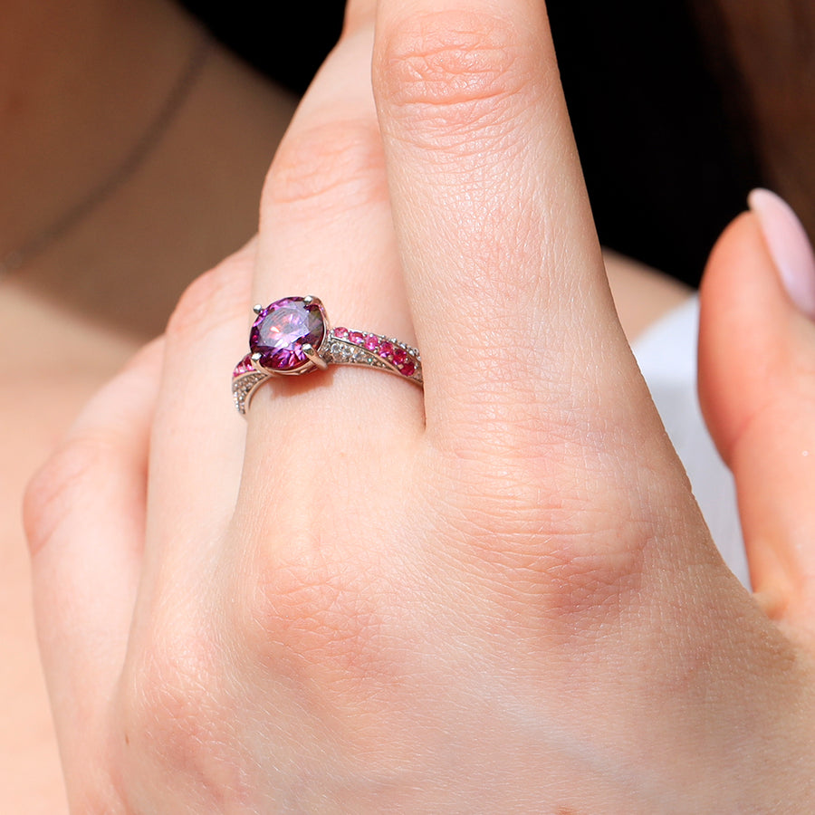 Round Dark Purple Ring