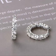 4.0mm Moissanite Huggie Hoop Earrings