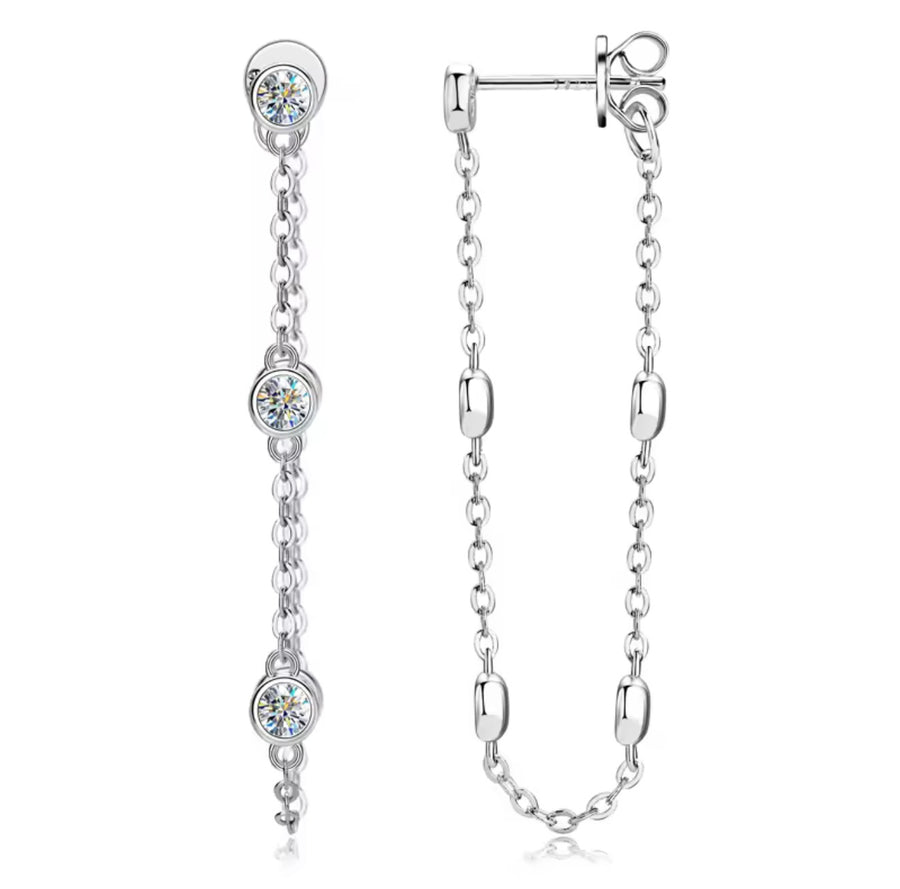 Long Chain Tassel Earrings