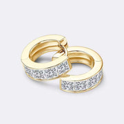 3.2CTTW Princess Cut Moissanite Earring