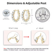 4.0mm Moissanite Huggie Hoop Earrings
