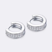 3.2CTTW Princess Cut Moissanite Earring