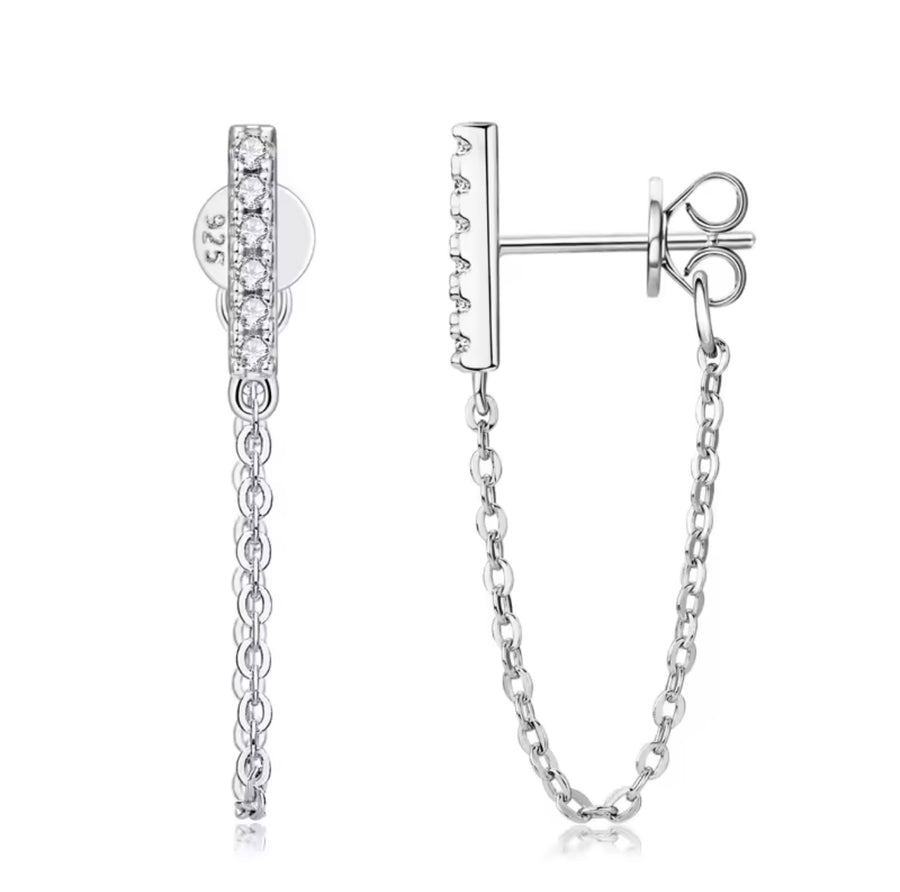 1.4 mm Chain Tassel Earring
