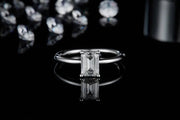 Emerald cut ring
