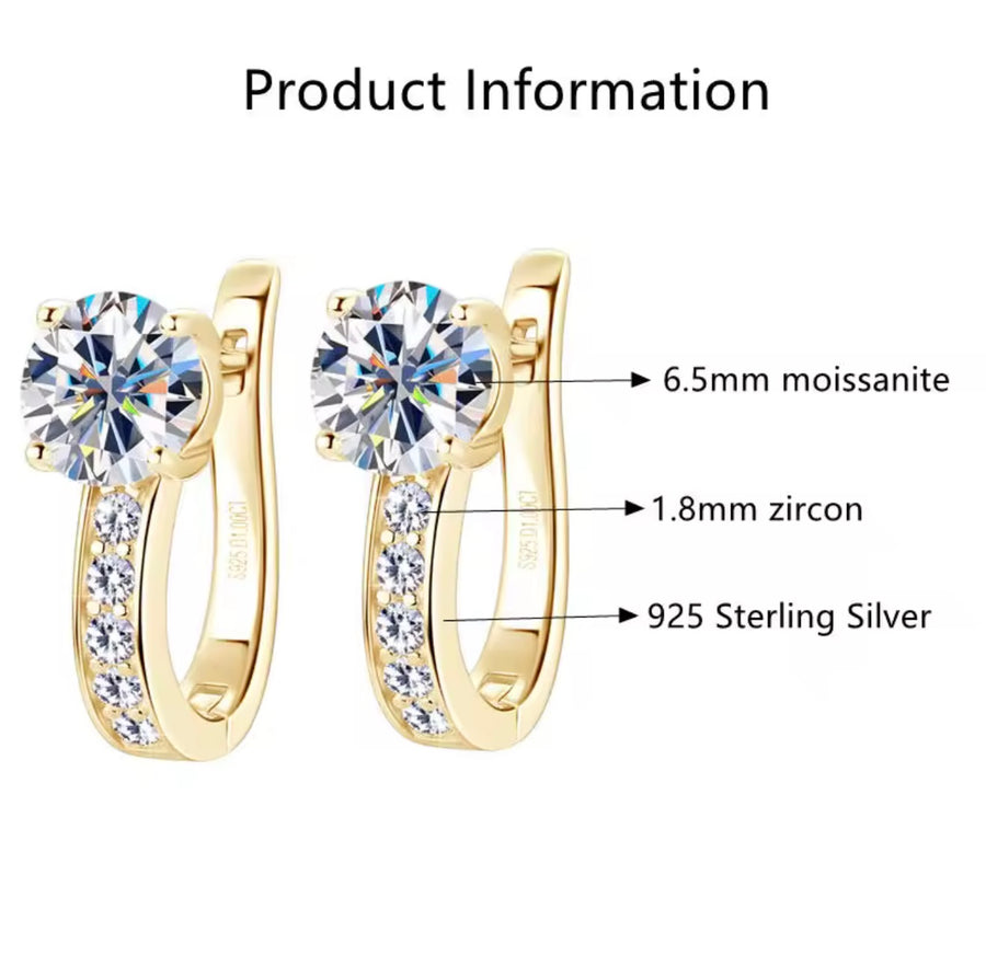 U Shape Hoop Earrings