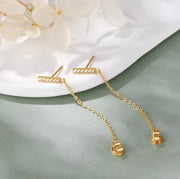 1.4 mm Chain Tassel Earring