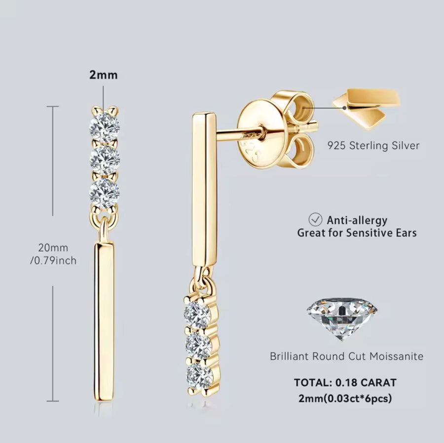 Pendientes Plata 925 Sterling Silver Stud Earring