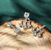 Double Wear Stud Earring Pendientes Plata