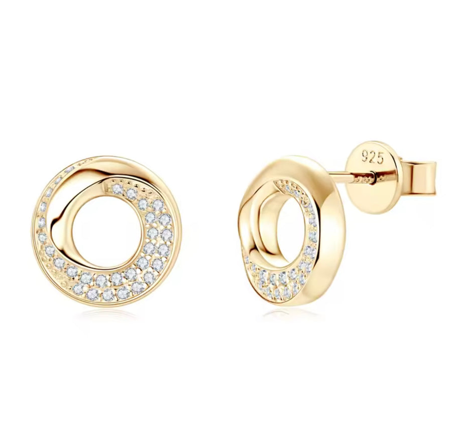 Earrings Pave Setting