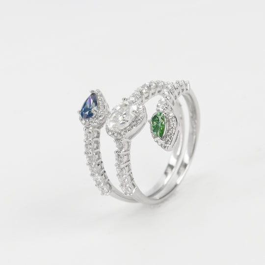 Triple Rainbow Ring