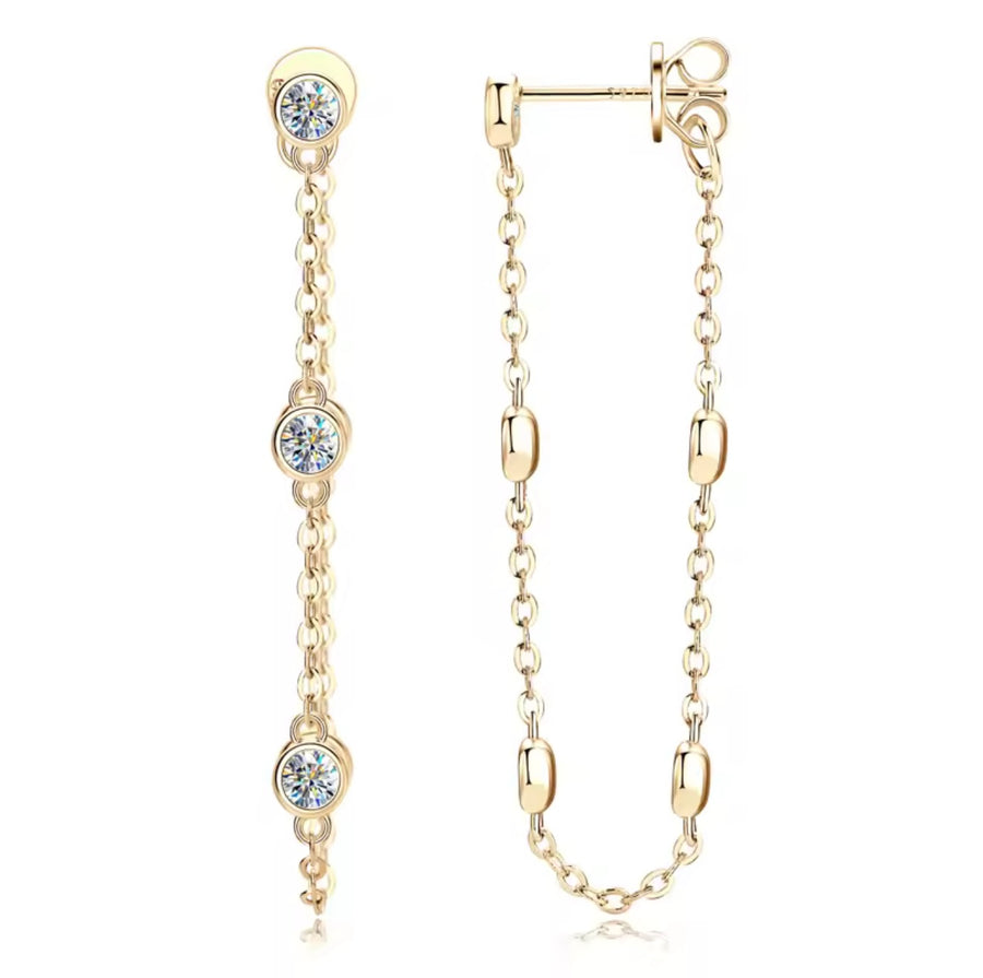Long Chain Tassel Earrings