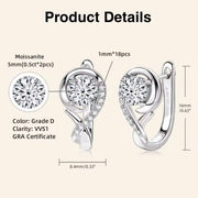 Infinity Moissanite Diamond Earring