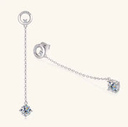 Round Moissanite Drop Earrings Fashion Elegant