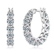 4.0mm Moissanite Huggie Hoop Earrings